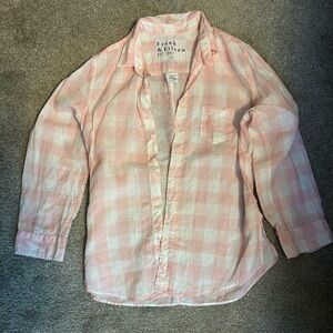 Frank & Eileen Pink Plaid Button Down Shirt